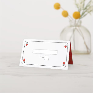 Mesa Cartão de Casamento de Carteira de Corações Monogr