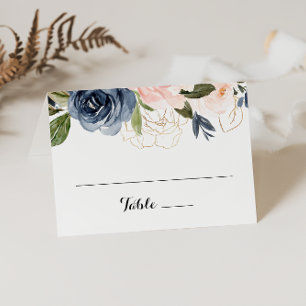 Mesa Cartão de Casamento Floral De Inverno Simples Eleg