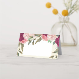 Mesa cartão de casamento floral de marfim floral, cor-d