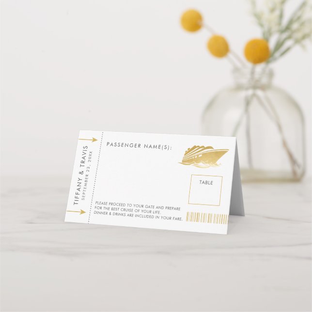 Mesa Cartão de Escolta de Local de Passagem de Embarque (Frente)