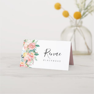 Mesa Cartão de escolta floral romântico, floral