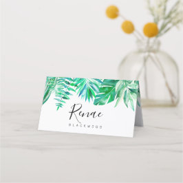 Mesa Cartão de escolta tropical, casamento tropical