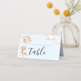 Mesa Cartão de Identificação de Teddy Bear para Chá de