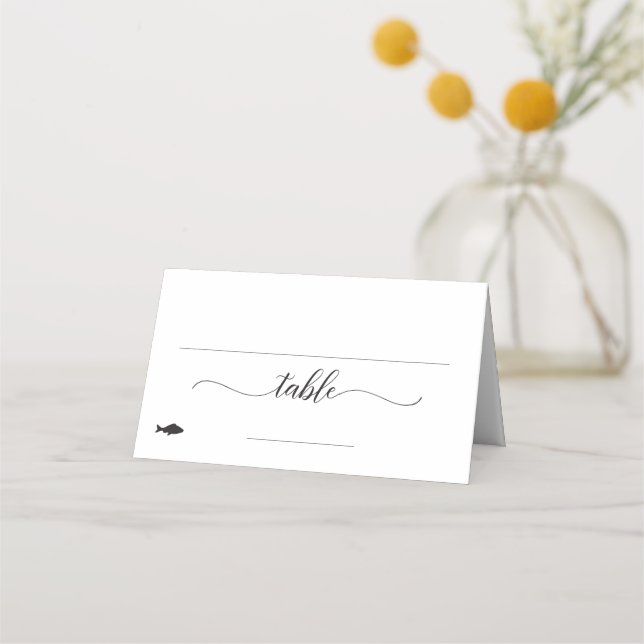 Mesa Cartão de Locação de Opção de Refeição para Peixes (Frente)