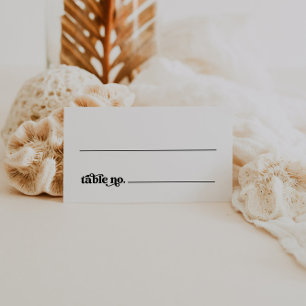 Mesa Cartão de Local de Casamento Boho Retro