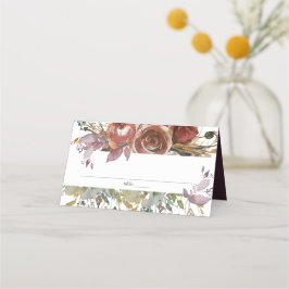 Mesa Cartão de Local de Casamento Butterum & Plum