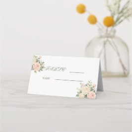 Mesa Cartão de Local de Casamento com Eucalipto em Aqua