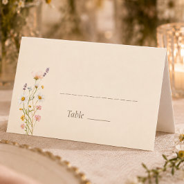 Mesa Cartão de Local de Casamento com Flores Silvestres