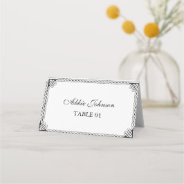 Mesa Cartão de Local de Casamento com Moldura de Fronte
