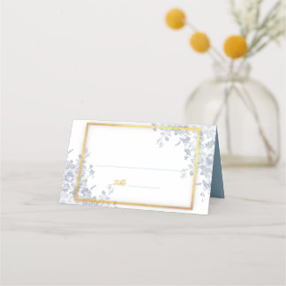 Mesa Cartão de Local de Casamento de Frame Dourado para