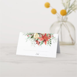 Mesa Cartão de Local de Casamento de Natal Dobrado