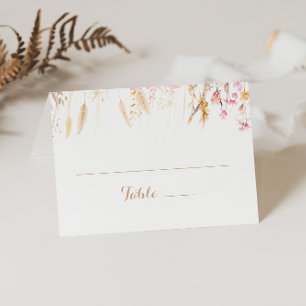 Mesa Cartão de Local de Casamento Floral Selvagem Selva