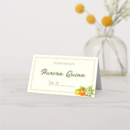 Mesa Cartão de Local de Casamento Laranja & Limão Jardi