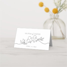 Mesa Cartão de Local de Casamento Minimalista