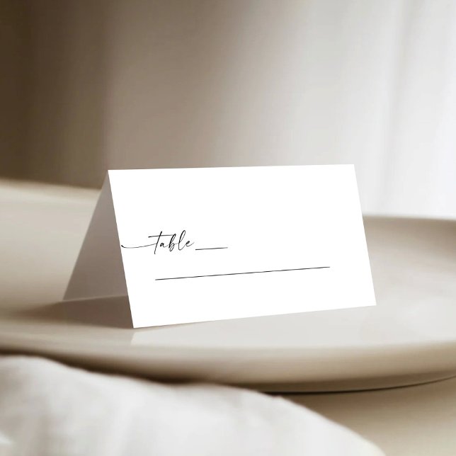 Mesa Cartão de Local de Casamento Minimalista (Criador carregado)