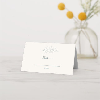 Mesa Cartão de Local de Casamento Minimalista Olive Bra