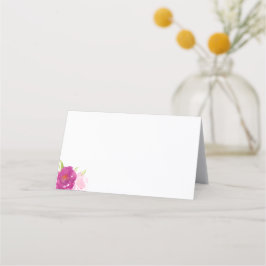 Mesa Cartão de Local de Casamento Rosa | Floral Negrito