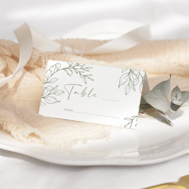 Mesa Cartão de Local de Casamento Simples Flor Boho Sag (Criador carregado)