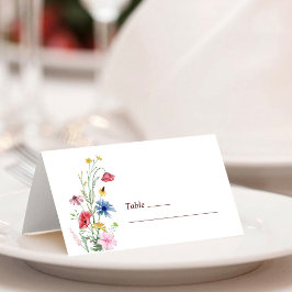 Mesa Cartão de Local Elegante de Flor Silvestre para Ca