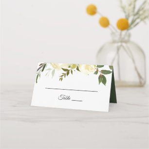 Mesa Cartão de Local Floral de Casamento com Cores Aquá