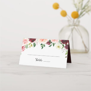 Mesa Cartão de Local Floral de Casamento de Primavera B