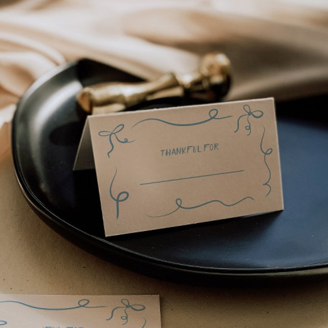 Mesa Cartão de Local Jante de Ação de Graças Desenhado  (Criador carregado)