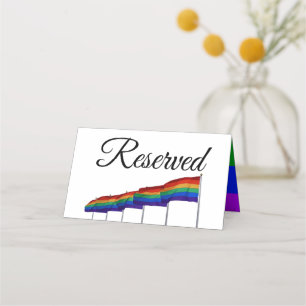 Mesa Cartão de Local Reservado para Casamento orgulho g