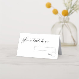 Mesa Cartão de Local Simples de Casamento Moderno Minim