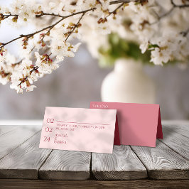 Mesa Cartão de Local Vermelho De Casamento De Crimson M