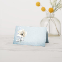 Mesa Cartão de Localidade de Casamento de Flores Azuis 