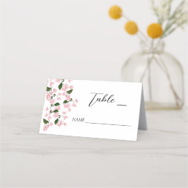 Mesa Cartão de Localidade Dobrada do Flor Branco Bougai