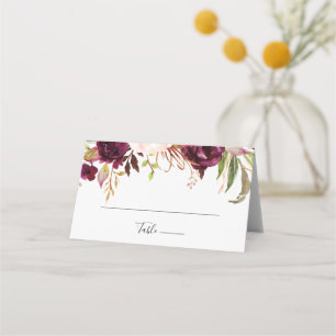 Mesa Cartão de Localidade Floral Colorida Rustic Boho