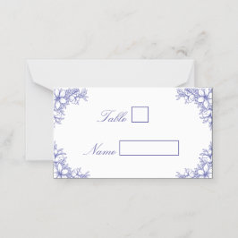 Mesa Cartão de Localidade Floral de Casamento Azul Orna