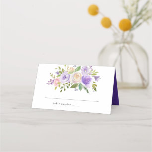 Mesa Cartão de Localidade Floral Rústica Roxo
