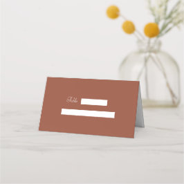 Mesa Cartão de Localidade Minimalista Terracotta