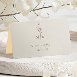 Mesa Cartão de Localização de Casamento com Flor Silves