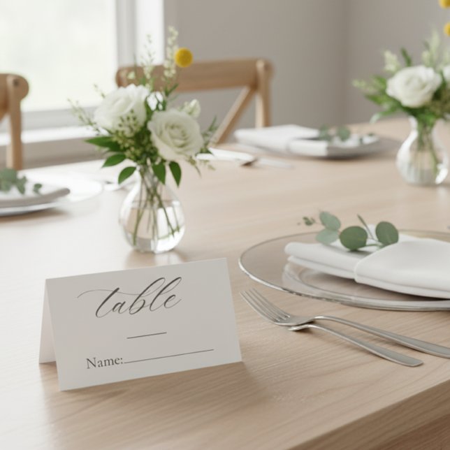 Mesa Cartão de Localização de Casamento com Letra Elega (Criador carregado)