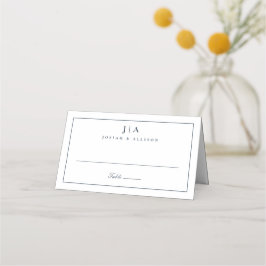 Mesa Cartão de Localização de Casamento Monograma Cláss