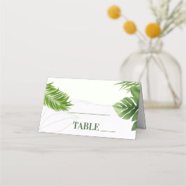 Mesa Cartão de Localização de Casamento Tropical Românt
