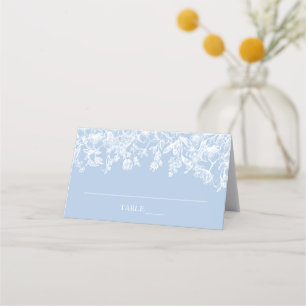 Mesa Cartão de Localização de Flor Silvestre Azul Empoe