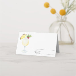 Mesa Cartão de lugar de casamento - Coquetel Pina Colad