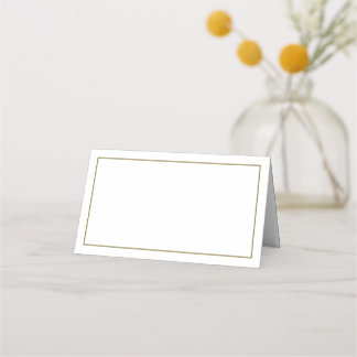 Mesa Cartão de Lugar de Casamento Dourado e Branco mini