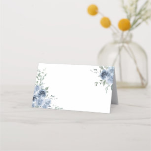 Mesa Cartão de lugar de casamento Dusty Blue Rose