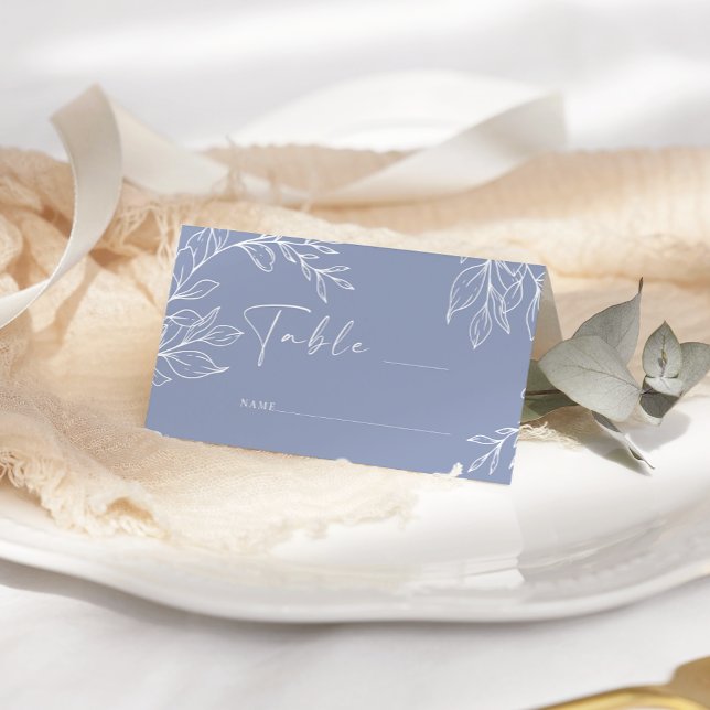 Mesa Cartão de lugar de casamento simples com flor de v (Criador carregado)