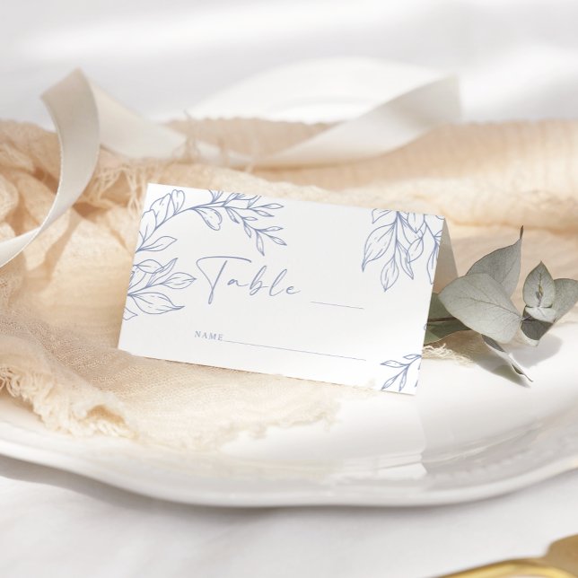 Mesa Cartão de lugar de casamento simples com flor de v (Criador carregado)