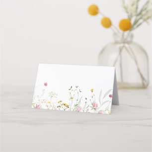 Mesa Cartão de lugar de Flores Silvestres Casamento