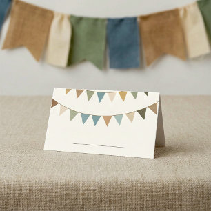 Mesa Cartão de lugar do vazio de Bunting com linha de m