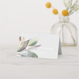 Mesa Cartão de lugar dobrado de eucalipto elegante