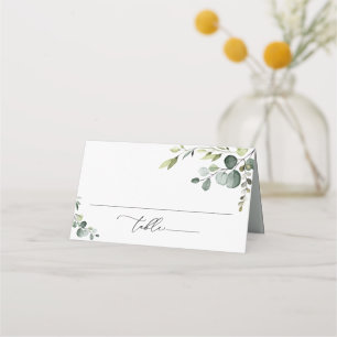 Mesa Cartão de Lugar Dobrado Elegante Eucalyptus Greene