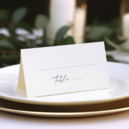 Mesa Cartão de Lugar Dobrado para Caligrafia Elegante M